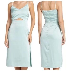 Sam Edelman Cutout Satin Cami Midi Dress New